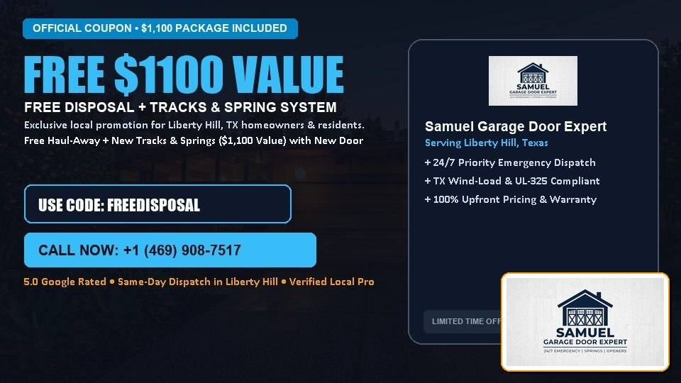 Samuel Garage Door Expert FREE Haul-Away & Heavy-Duty Tracks with New Door